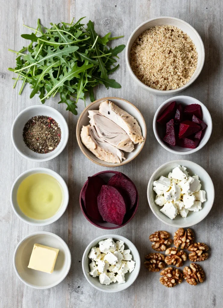 Arugula Quinoa Salad With Chicken and Beets
