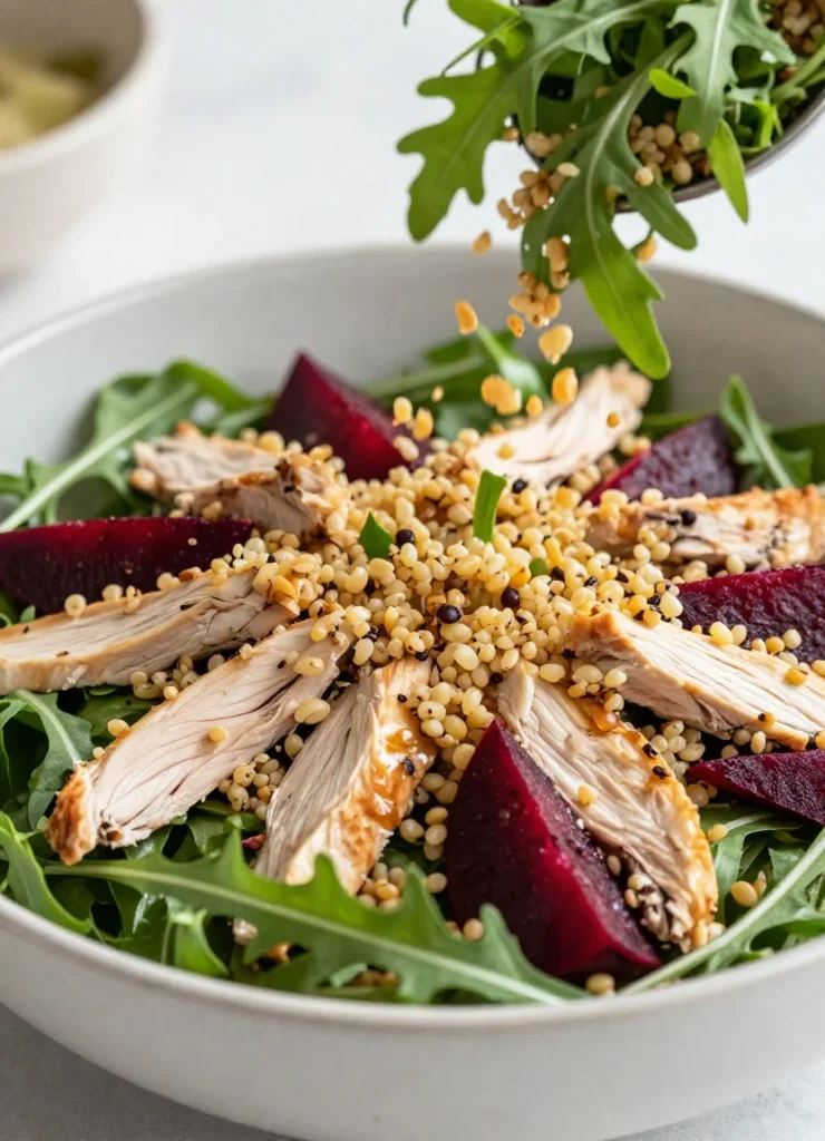 Arugula Quinoa Salad With Chicken and Beets