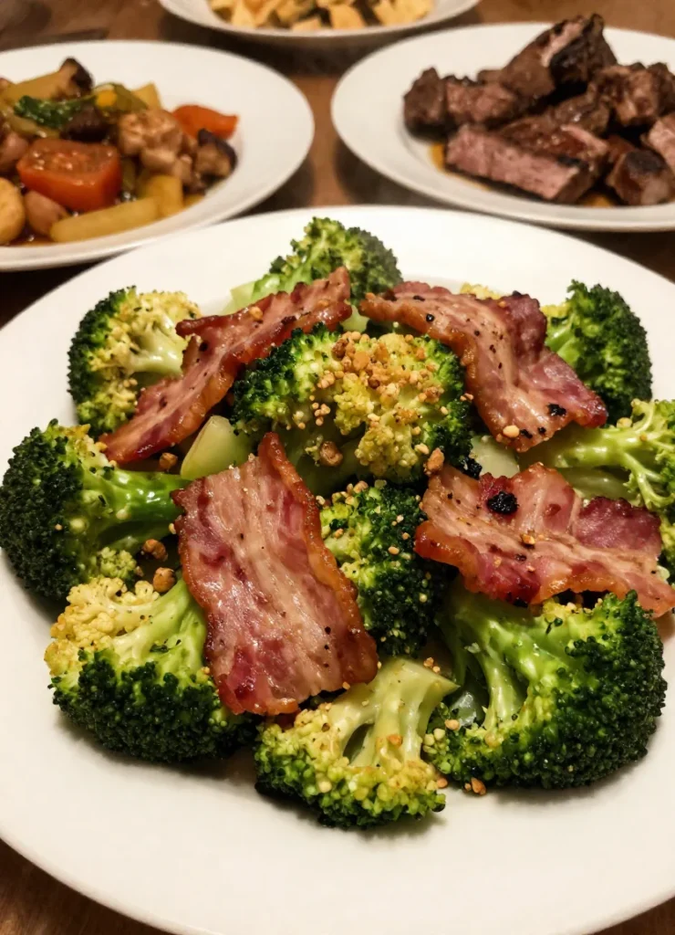 Broccoli Cauliflower Salad With Bacon