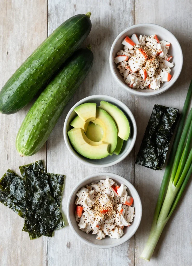California Roll Cucumber Salad