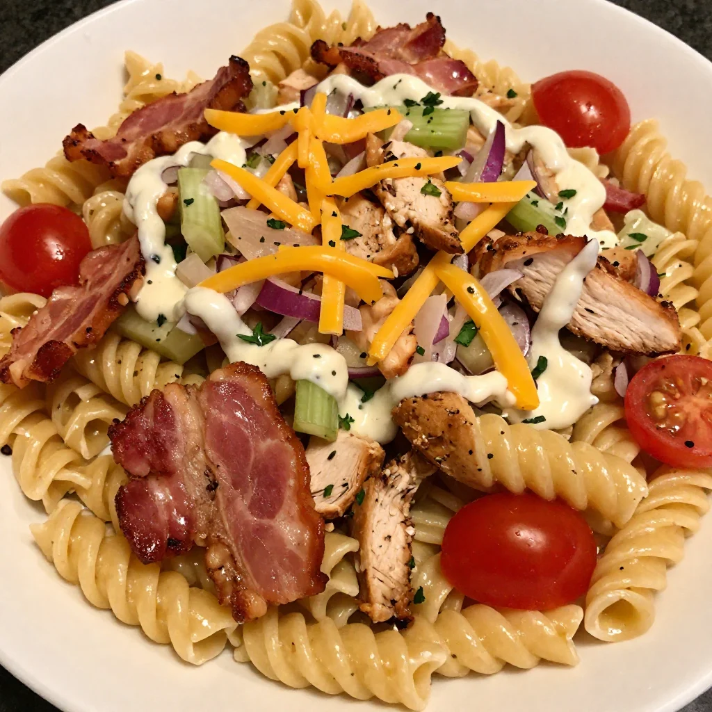 Chicken Bacon Ranch Pasta Salad