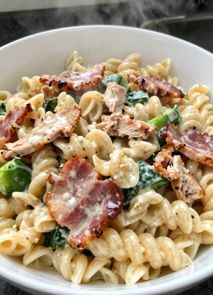 Chicken Bacon Ranch Pasta Salad