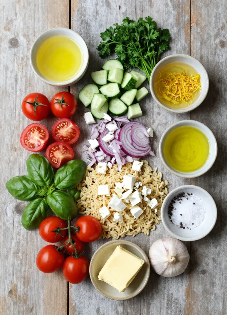 Cold Lemon Orzo Salad