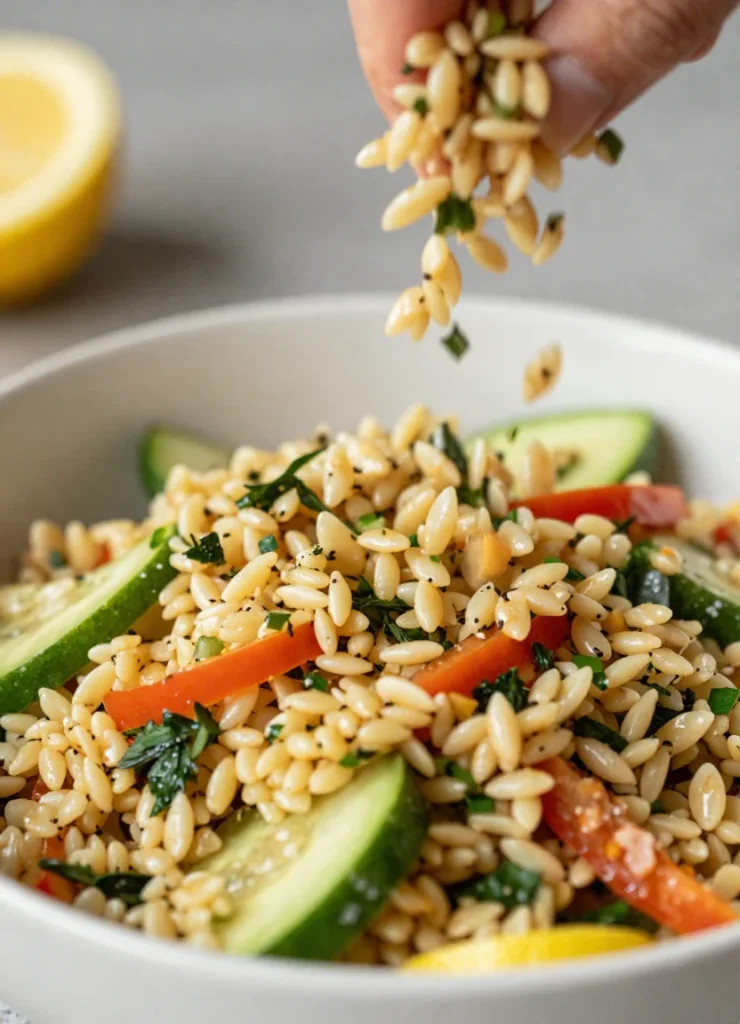 Cold Lemon Orzo Salad