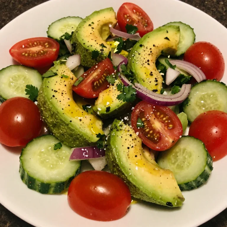 Easy Avocado Cucumber and Tomato Salad
