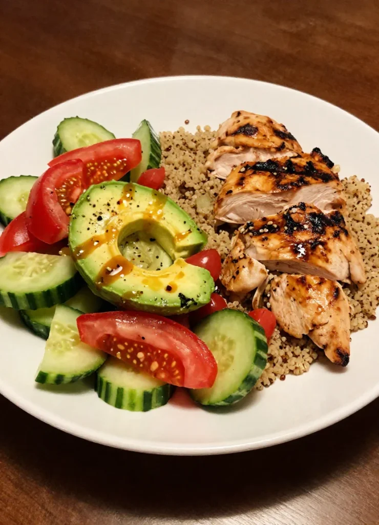 Easy Avocado Cucumber and Tomato Salad