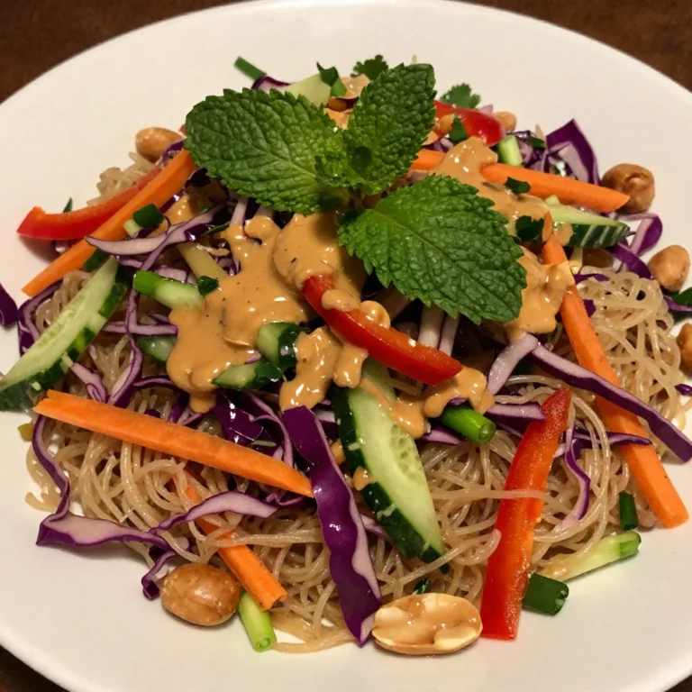 Spring Roll Salad With Peanut Sauce