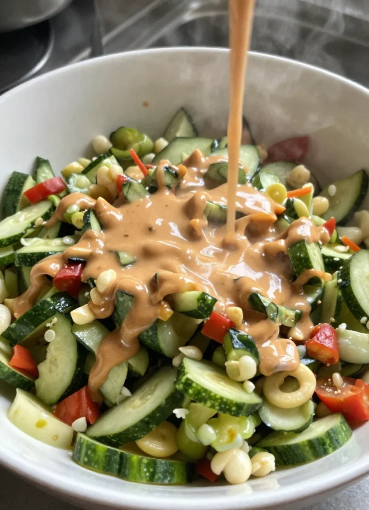 Spring Roll Salad With Peanut Sauce