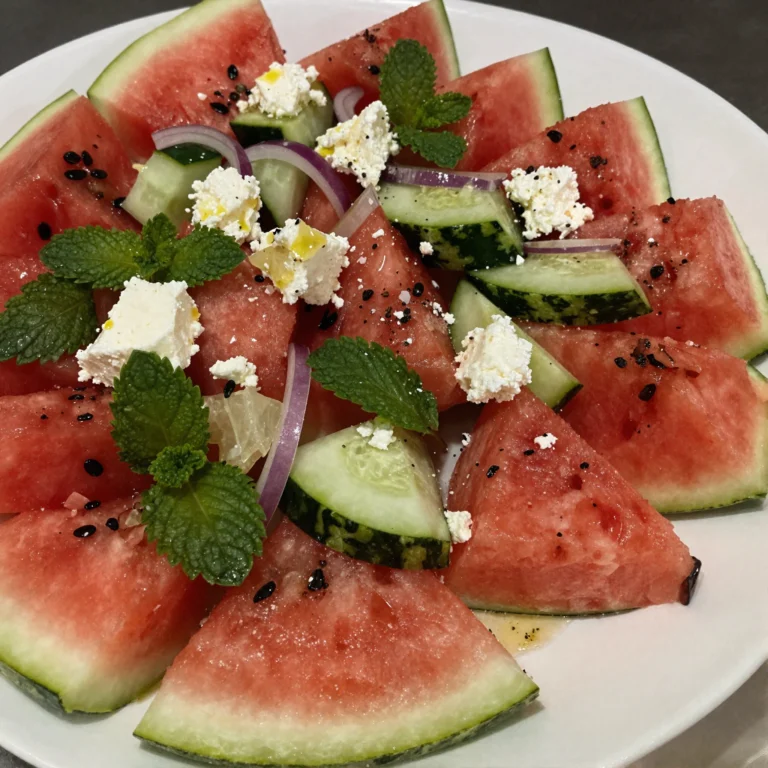 Watermelon Cucumber Salad With Feta and Mint