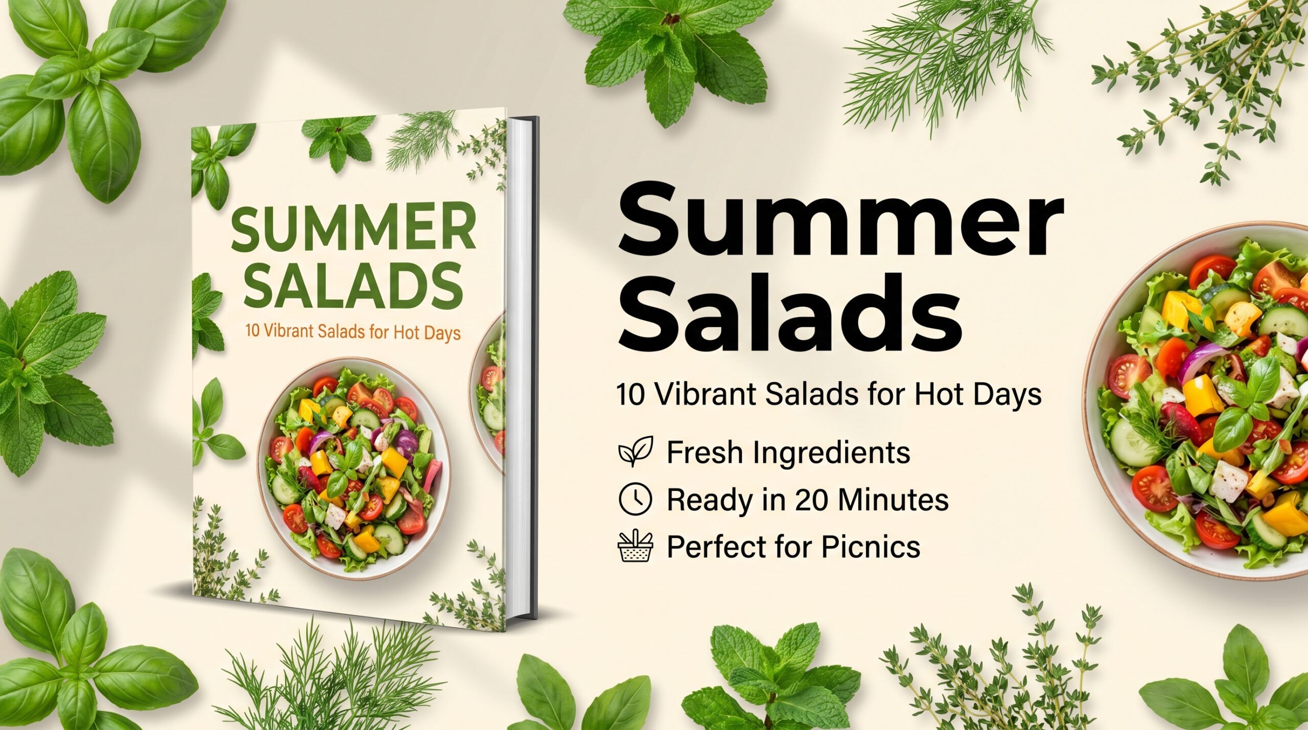 HSalad free Summer Salads eBook: 10 vibrant salads for hot days