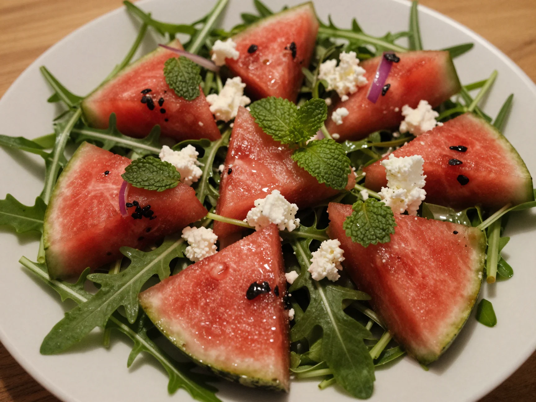 Arugula Watermelon Mint Salad