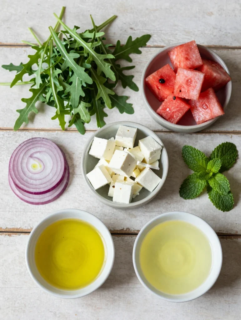 Arugula Watermelon Mint Salad