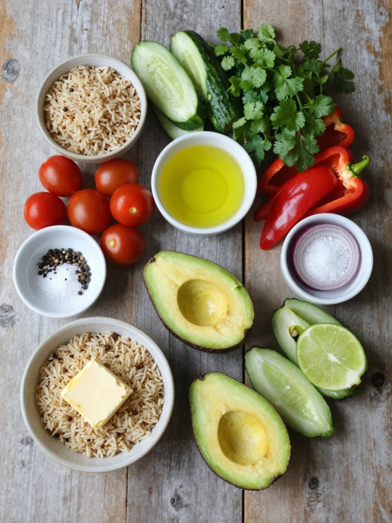 Brown Rice Salad with Avocado