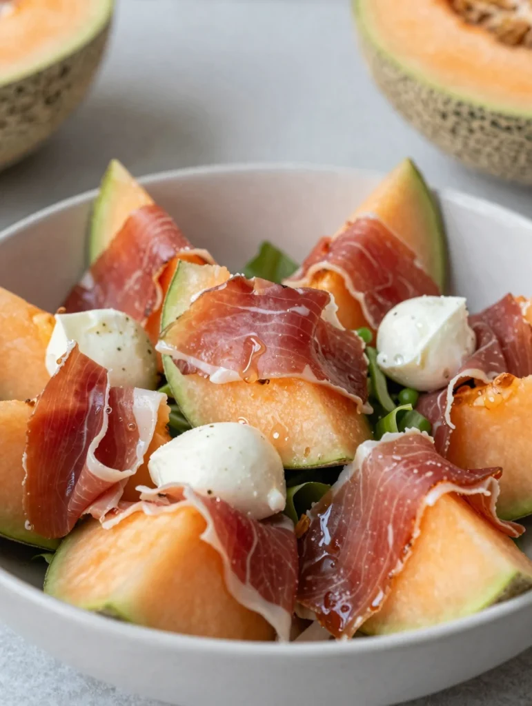 Cantaloupe Prosciutto Salad