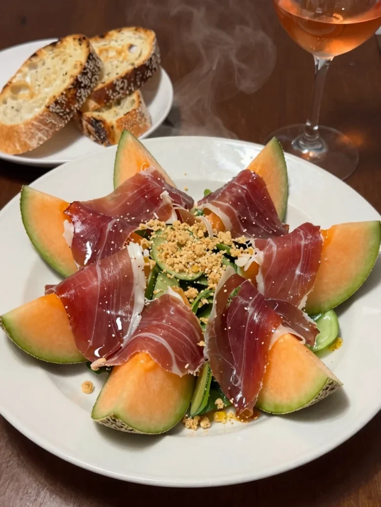 Cantaloupe Prosciutto Salad