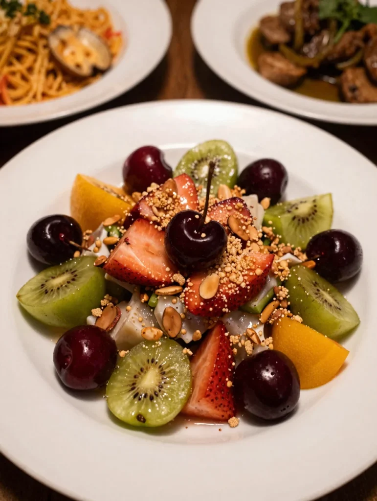 Cherry and Almond Fruit Salad
