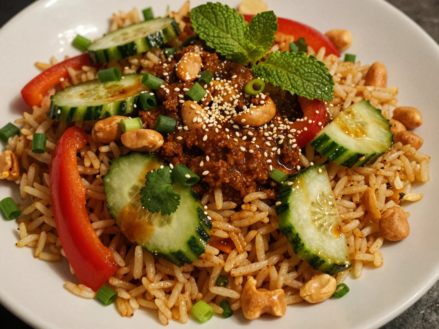Crispy Rice Salad with Soy Dressing