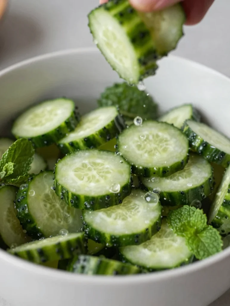 Cucumber Mint Agua Fresca Salad