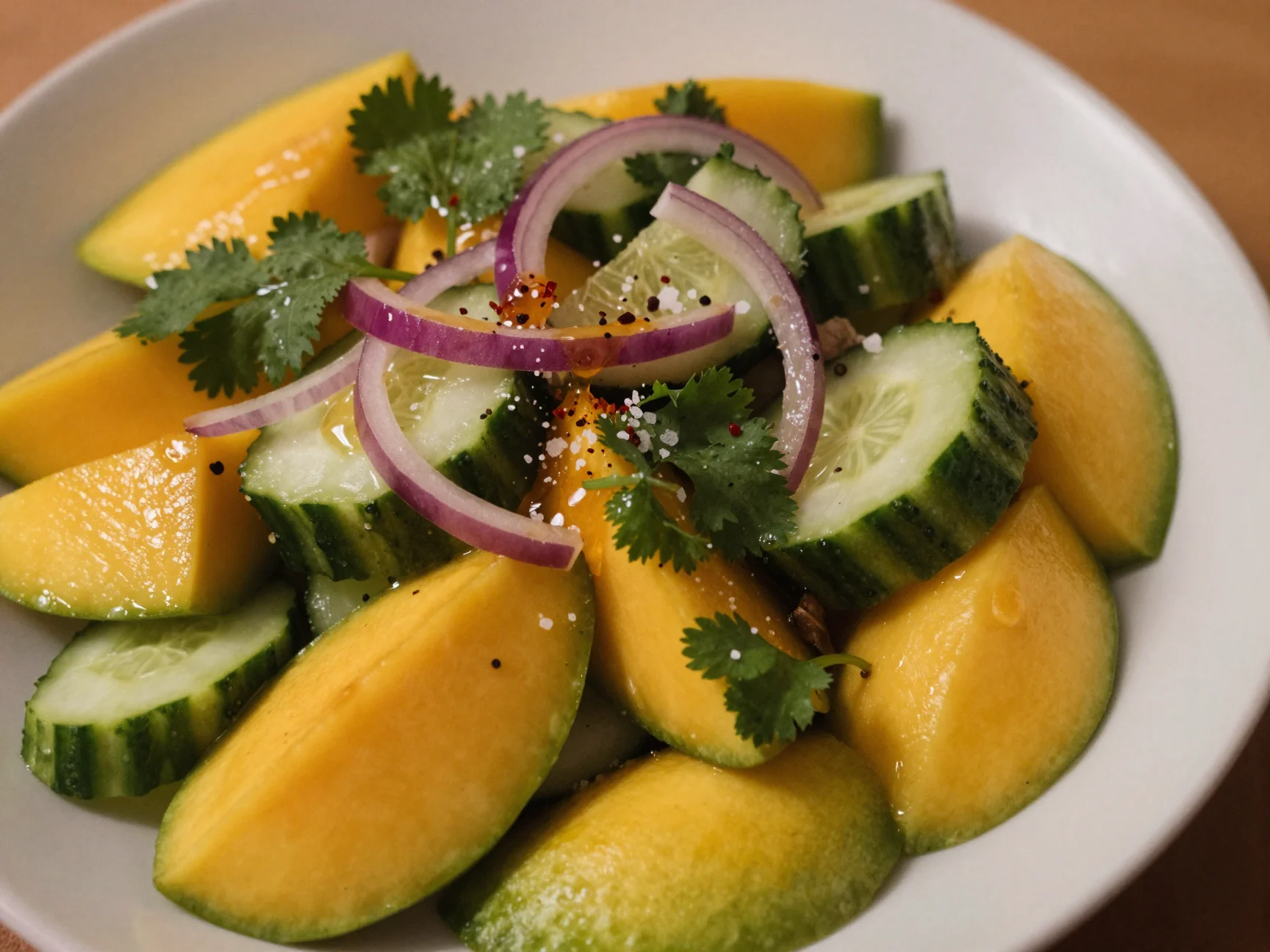 Fresh Mango Cucumber Salad