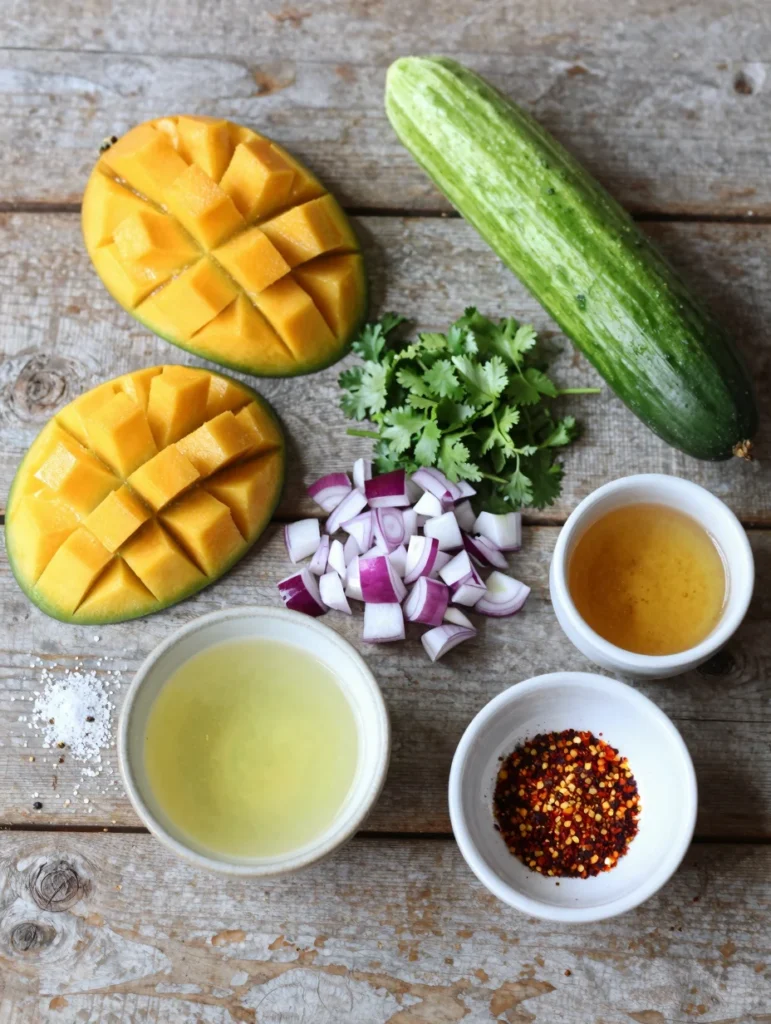 Fresh Mango Cucumber Salad