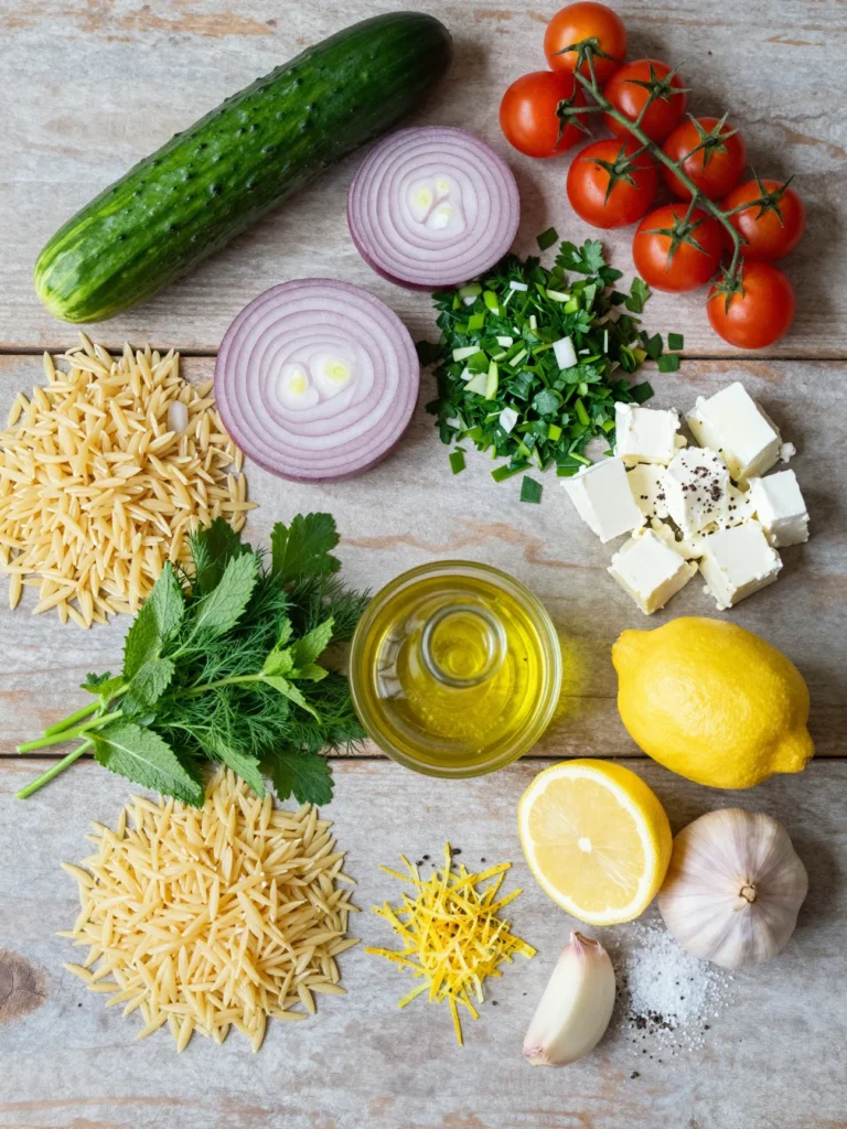 Lemon Herb Orzo Salad