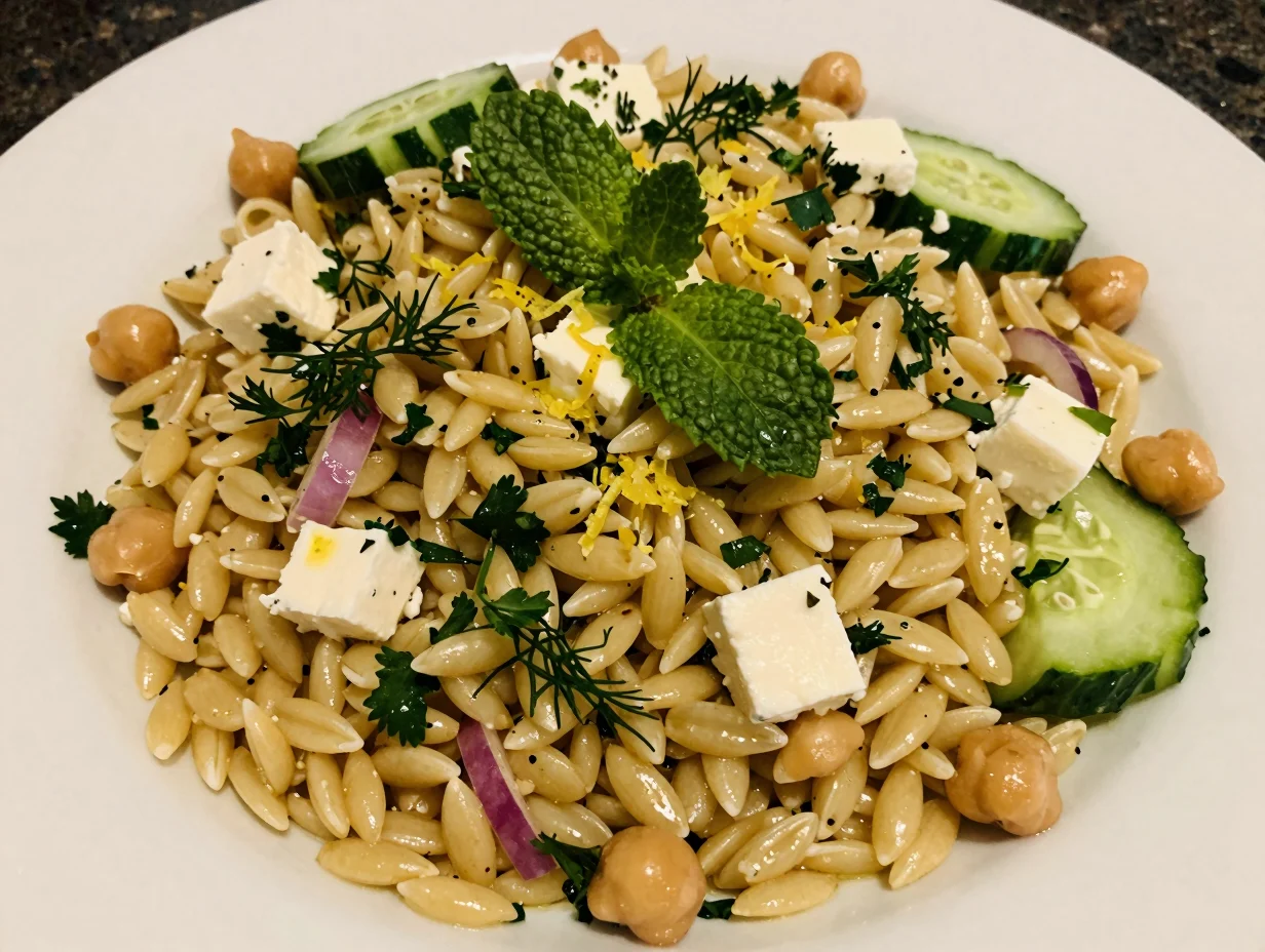 Lemon Orzo Salad with Herbs