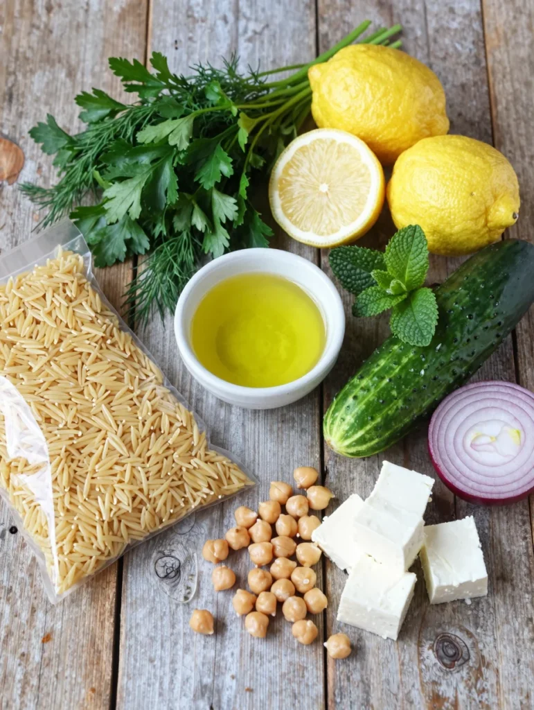 Lemon Orzo Salad with Herbs