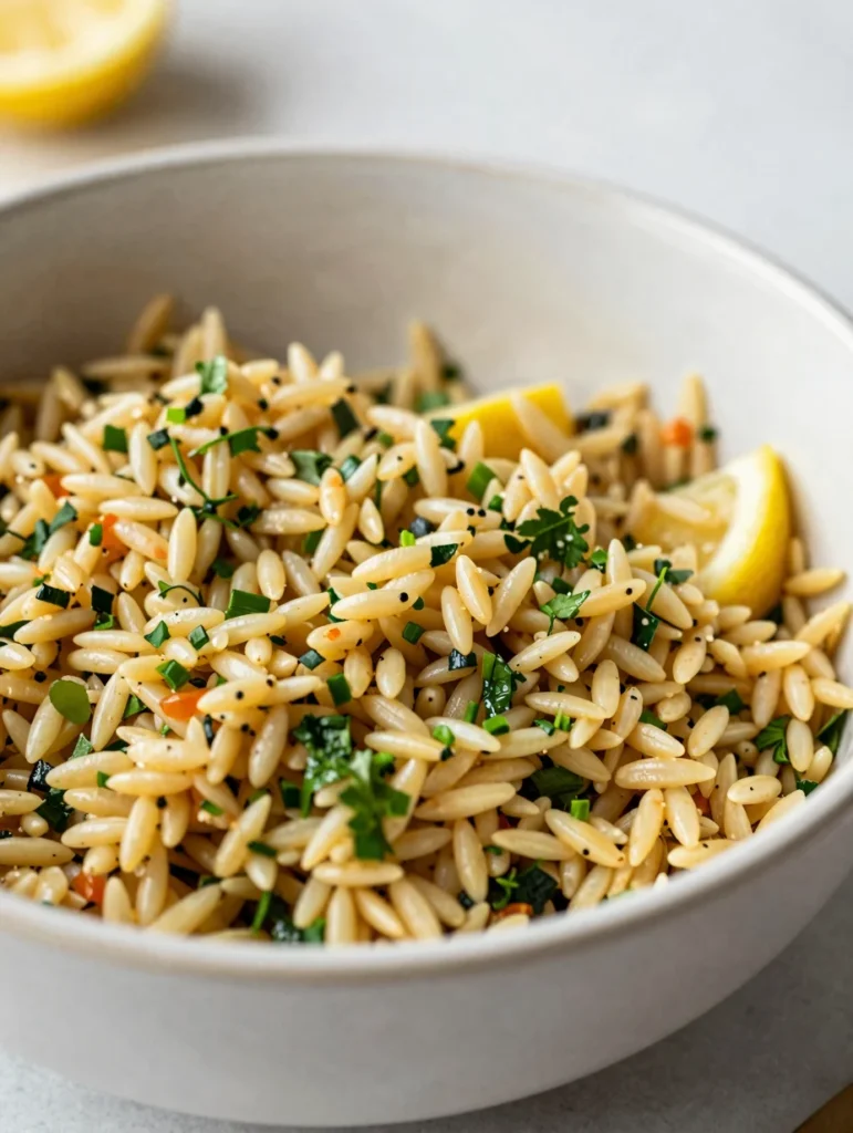 Lemon Orzo Salad with Herbs