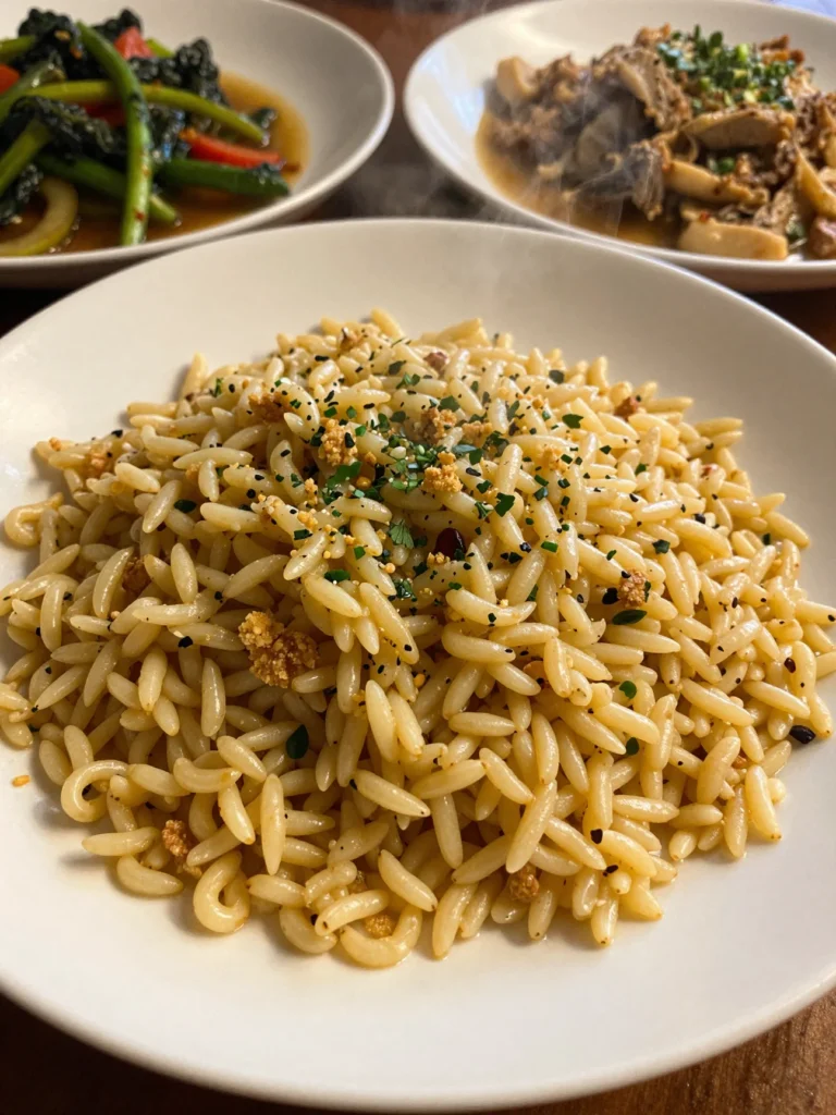 Lemon Orzo Salad with Herbs