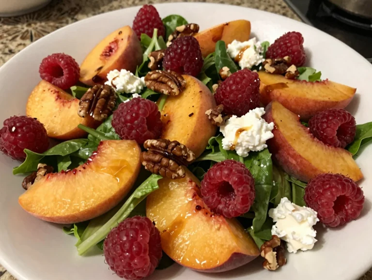 Peach Raspberry Salad