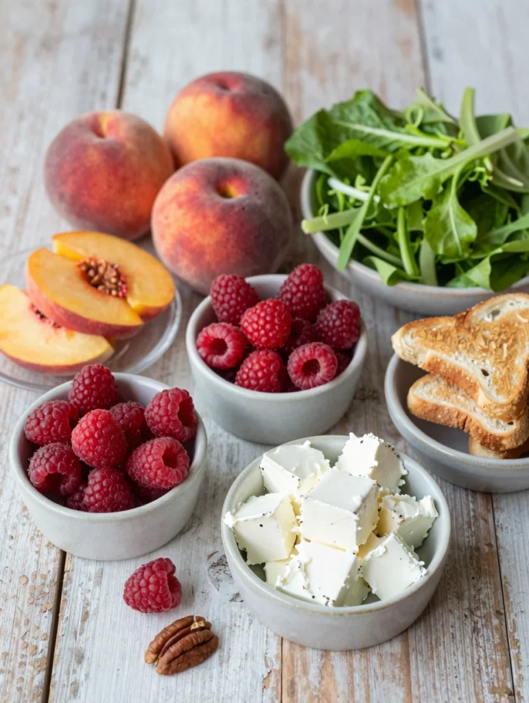 Peach Raspberry Salad