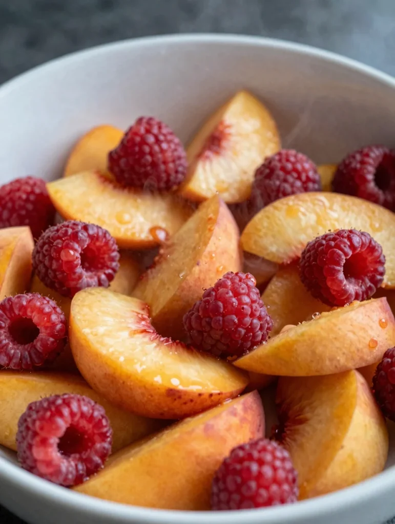 Peach Raspberry Salad