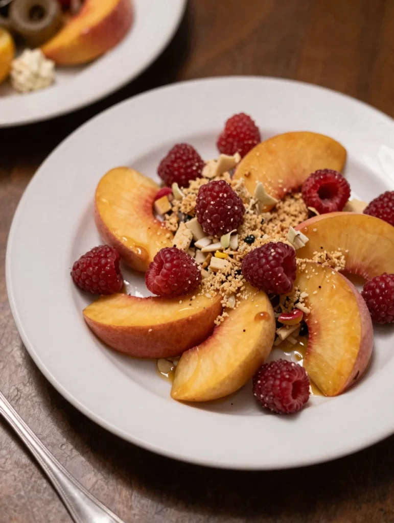 Peach Raspberry Salad