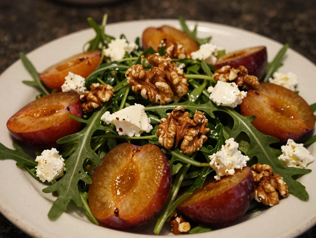 Plum and Arugula Salad