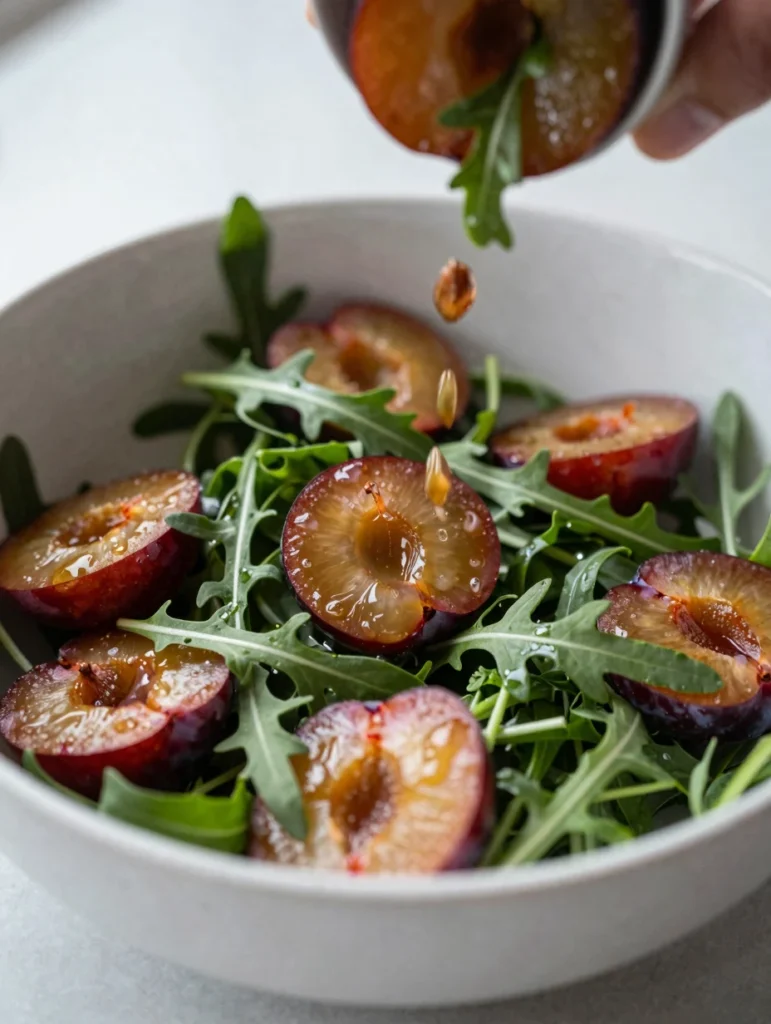 Plum and Arugula Salad