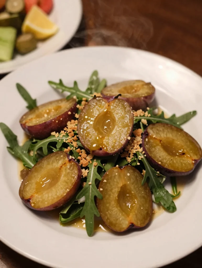 Plum and Arugula Salad