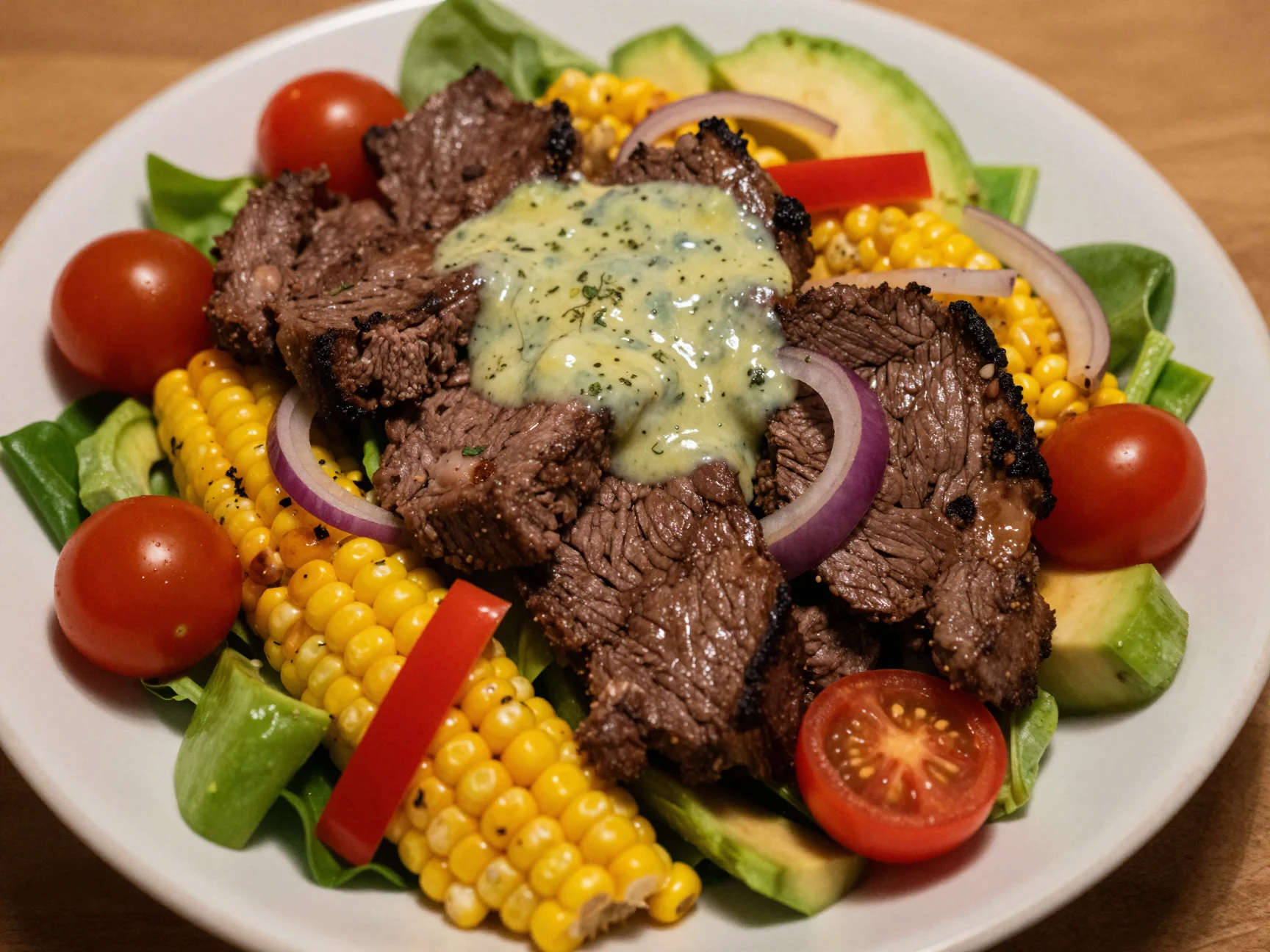 Beef and Roasted Corn Salad
