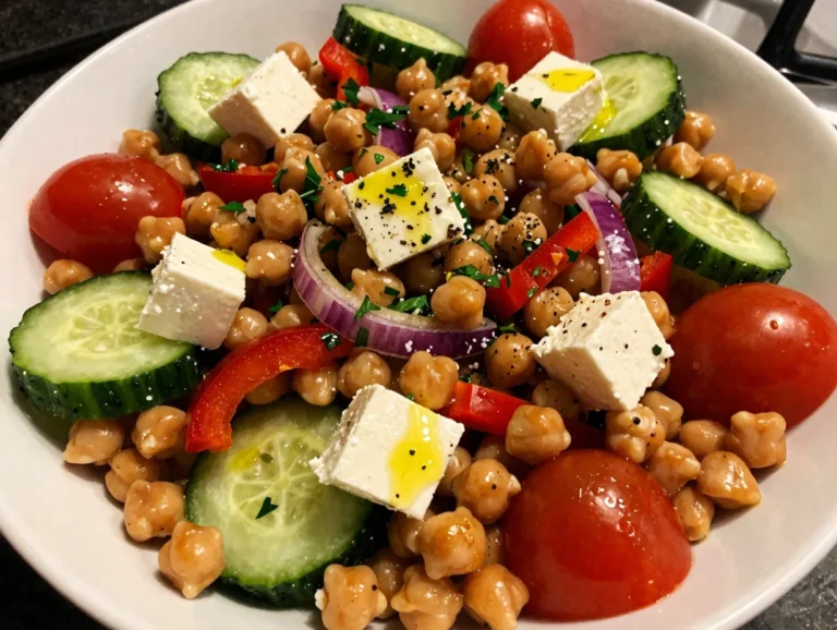Chickpea Feta Protein Salad
