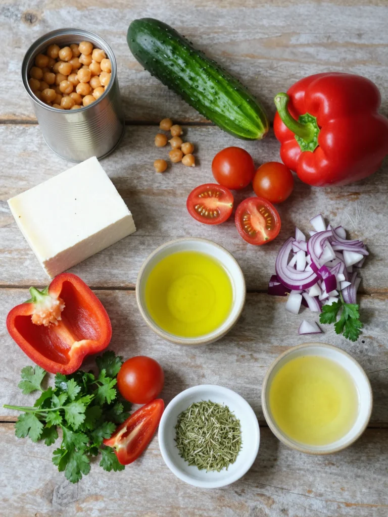 Chickpea Feta Protein Salad