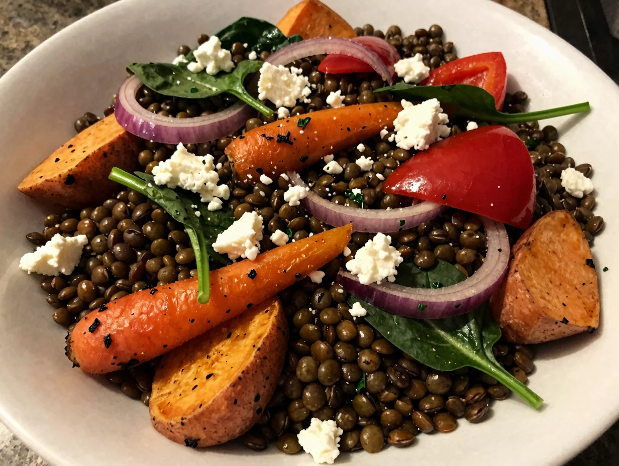 Lentil and Roasted Veggie Salad