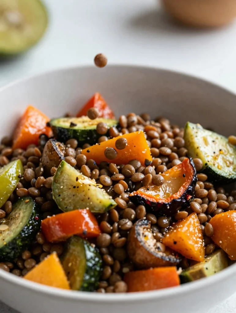 Lentil and Roasted Veggie Salad