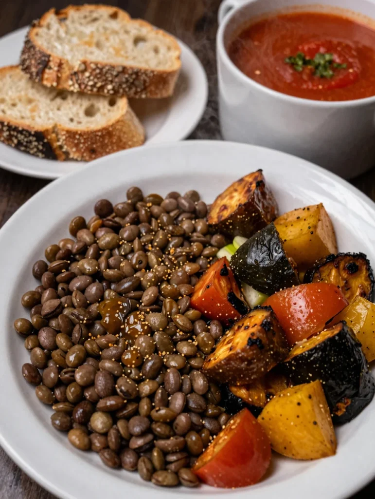 Lentil and Roasted Veggie Salad