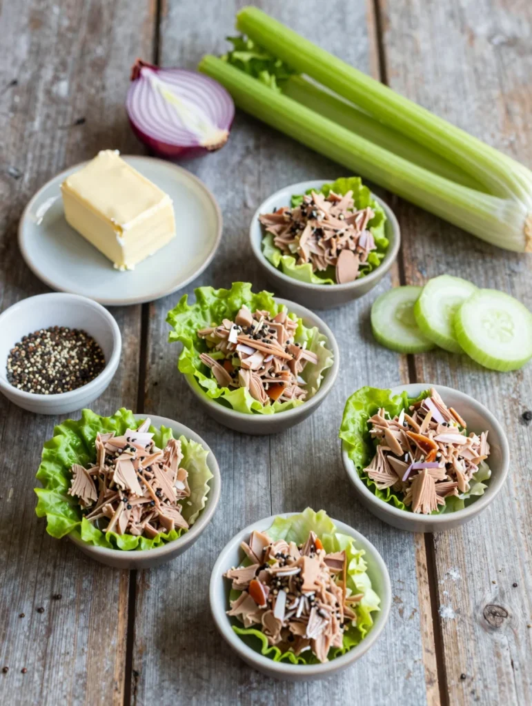 Tuna Salad Lettuce Cups