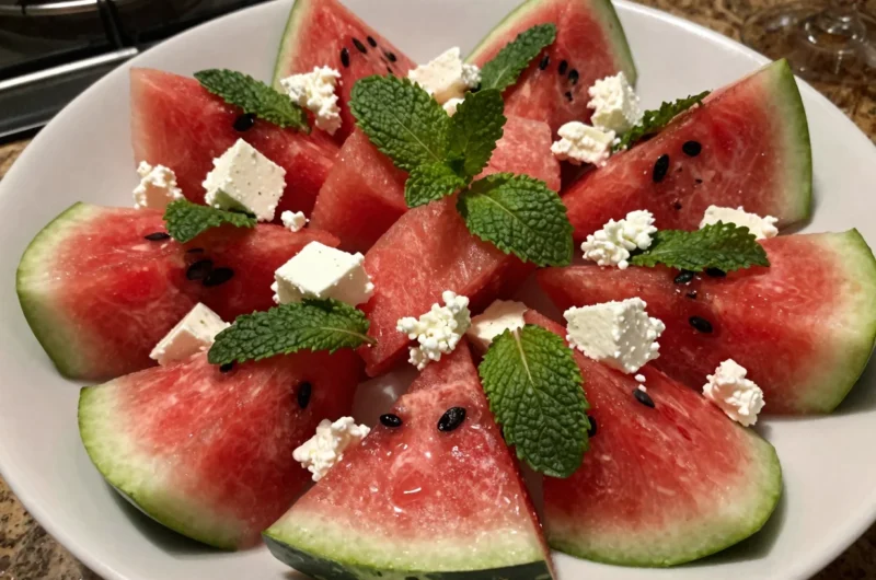 Watermelon Feta Mint Salad