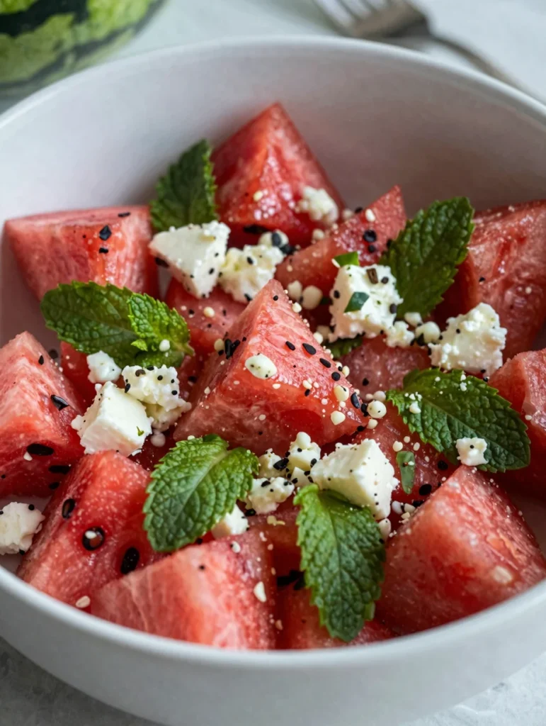 Watermelon Feta Mint Salad