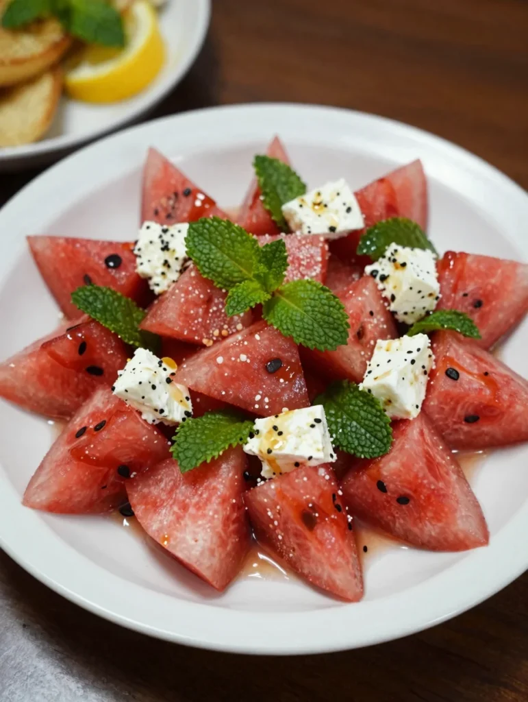 Watermelon Feta Mint Salad